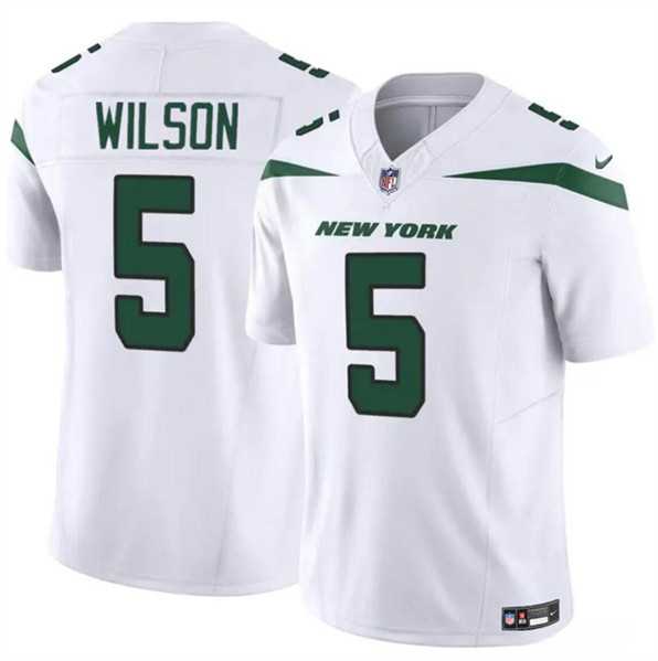 Men & Women & Youth New York Jets #5 Garrett Wilson White 2023 F.U.S.E. Vapor Untouchable Limited Football Stitched Jersey->new york jets->NFL Jersey
